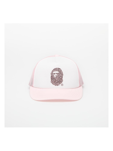 Шапка A BATHING APE Crystal Stone Ape Head Mesh Cap Pink Universal