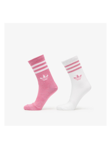 Чорапи adidas 3-Stripes Glitter Crew Socks 2-Pack Pink Fusion M