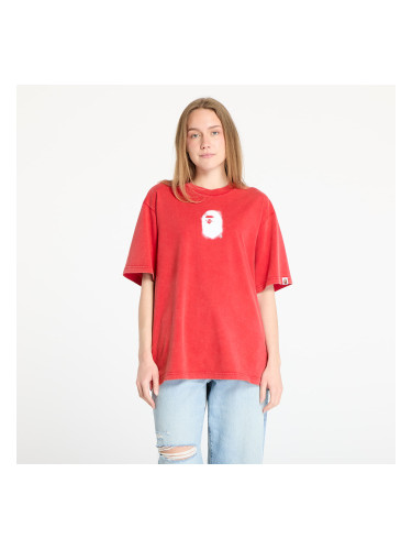 Тениска A BATHING APE Pigment Print Ape Head Relaxed Fit Tee UNISEX Red L