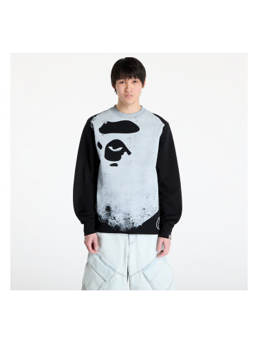 Суитшърт A BATHING APE Ape Head Over Print Crewneck Sweat M Black L