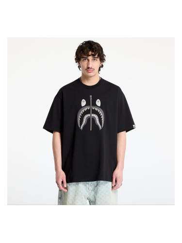 Тениска A BATHING APE Chain Stitch Shark Relaxed Fit Tee UNISEX Black XL