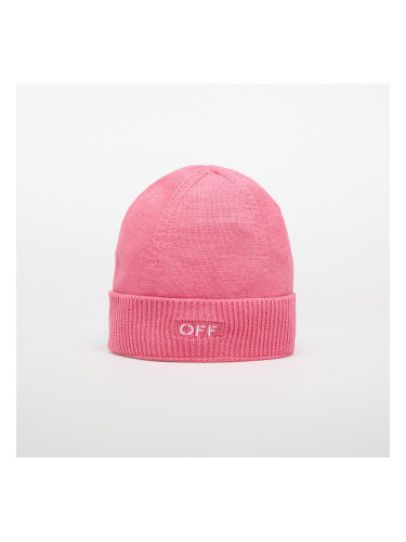 Шапка OFF-WHITE KIDS Off Stamp Clear Beanie Fuchsia/ White II