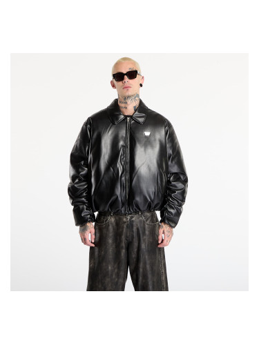 Яке MISBHV Faux Leather Puffer Bomber Jacket Black L