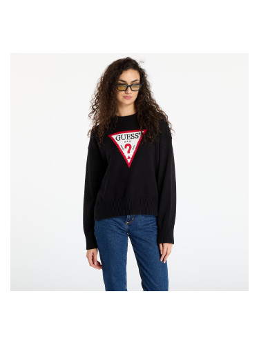 Пуловер Guess Jeans Ls Cn Big Triangl Black M