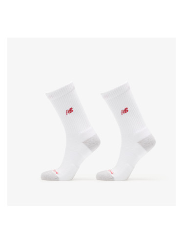 New Balance Active Premium Crew Socks 2-Pack White L