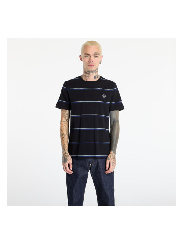Тениска FRED PERRY Fine Stripe T-Shirt Black S
