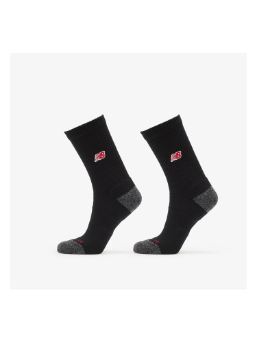 New Balance Active Premium Crew Socks 2-Pack Black L