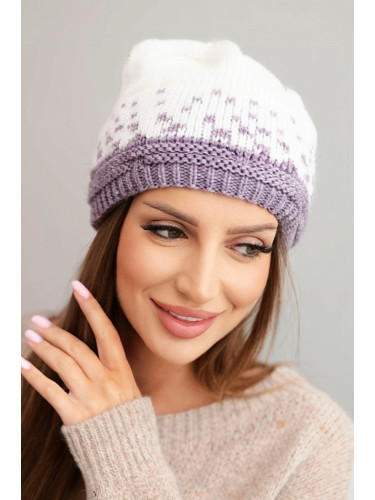 Kesi Women's winter wool hat with zirconia K453 graphite