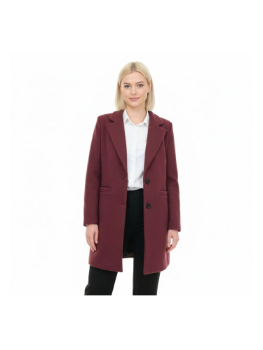 Burgundy Classic Striped Yups Coat