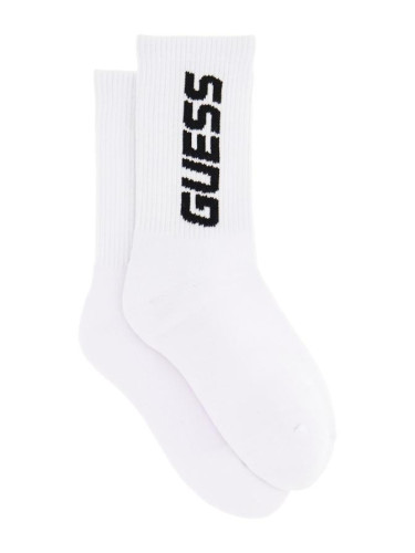 Детски чорапи с лого в бял цвят Guess