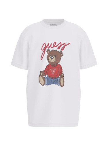Детска спортна блуза в бял цвят с мече Guess