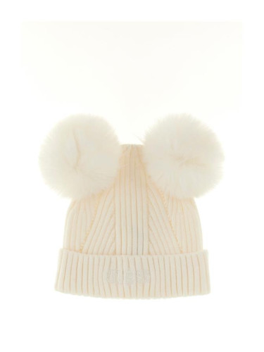 Зимна шапка в цвят ванилия за момиче Guess