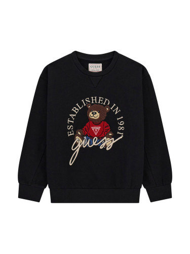 Детска блуза в черен цвят с мече Guess