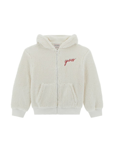 Детски плюшен суитшърт в бял цвят Guess