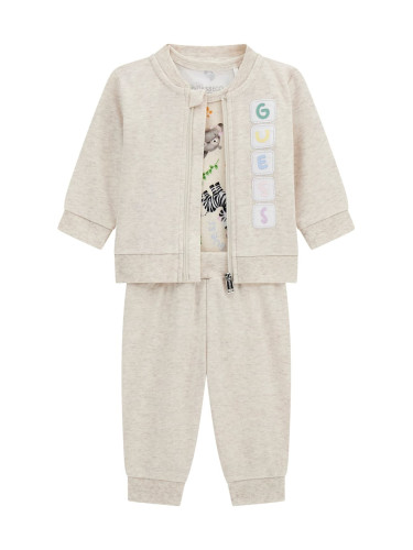 Бебешки спортен комплект от три части в бежов Guess