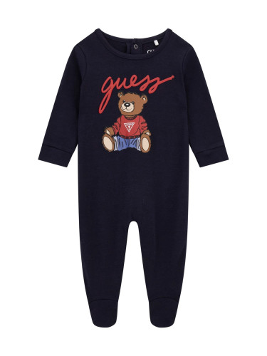Бебешки гащеризон в тъмносин цвят с мече Guess