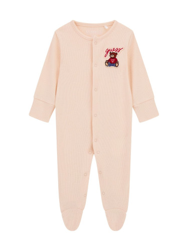 Бебешки гащеризон с мече в бежов цвят Guess