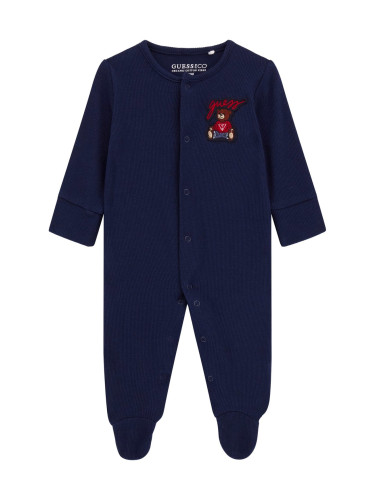 Бебешки гащеризон с мече в тъмносин цвят Guess