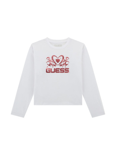 Детска блуза с червено лого Guess