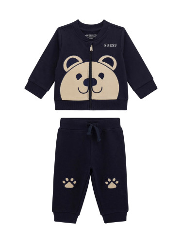 Бебешки комплект от суитшърт и долнище  в тъмносин цвят Guess