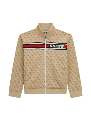 Детски спортен суитшърт в бежов цвят с лого Guess