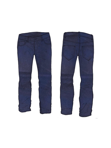 Детски прави панталони в тъмносин цвят Guess