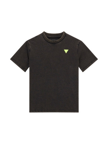 Детска oversize тениска в цвят графит с лого Guess