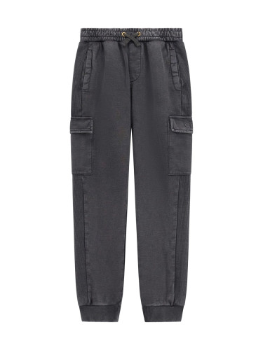 Детски карго панталон в цвят графит Guess