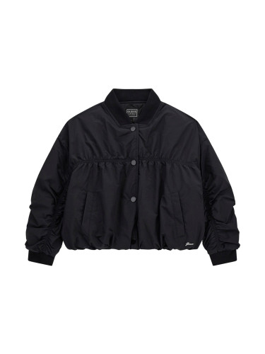 Детско преходно яке в черен цвят с бродиран надпис Guess