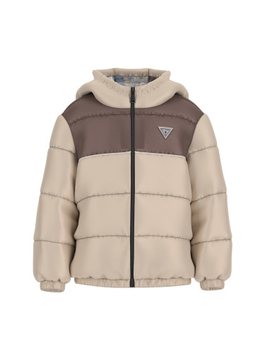 Детско преходно яке в бежов цвят с качулка Guess