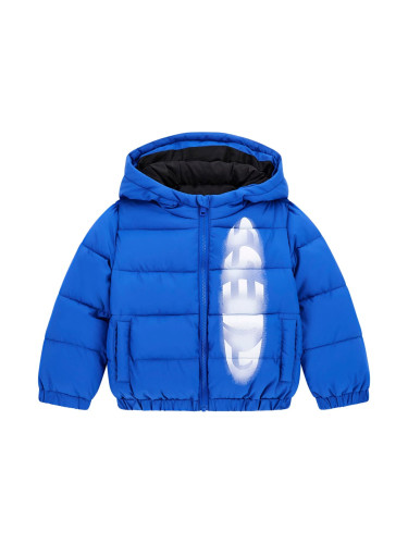 Бебешко обемно преходно яке в син цвят Guess