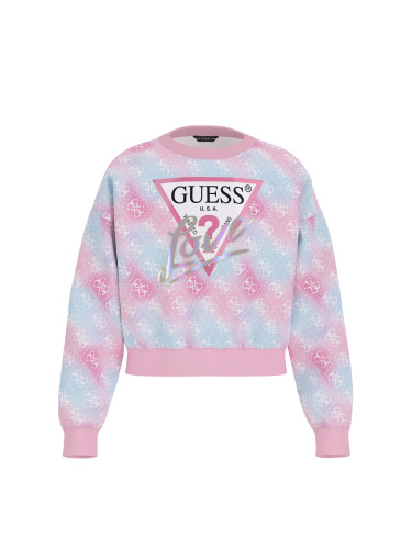 Детска цветна блуза с лого Guess