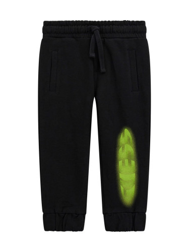 Детско спортно долнище в черен цвят с щампа Guess