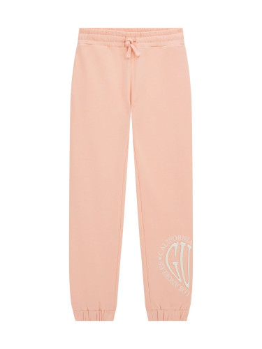 Детско спортно долнище в цвят праскова Guess