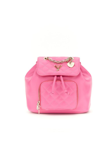 Детска раница в розов цвят с метално лого Guess