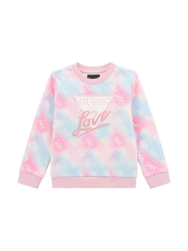 Бебешки суитшърт в цвят rainbow с лого Guess