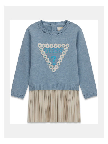 Детска комбинирана рокля от две части в син цвят Guess