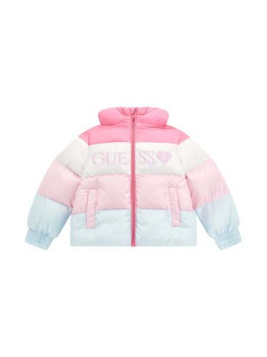 Бебешко зимно яке на райе с бродерия Guess