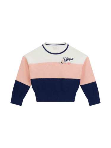 Бебешки цветен пуловер с бродерия Guess