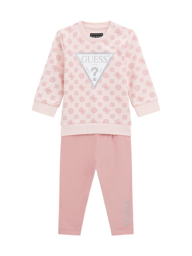 Бебешки комплект от две части в розов цвят Guess