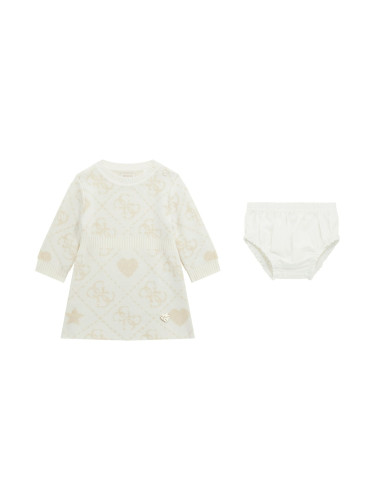 Бебешка рокля от фино плетиво с ластична лента в талията Guess