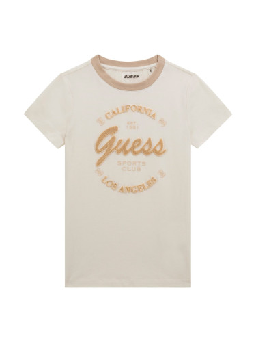 Блуза за момиче в бял цвят с лого Guess