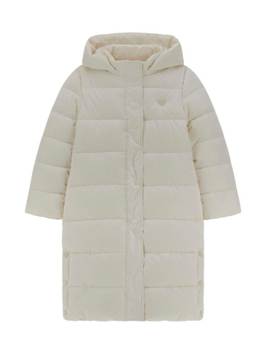 Детско дълго зимно яке в бял цвят Guess