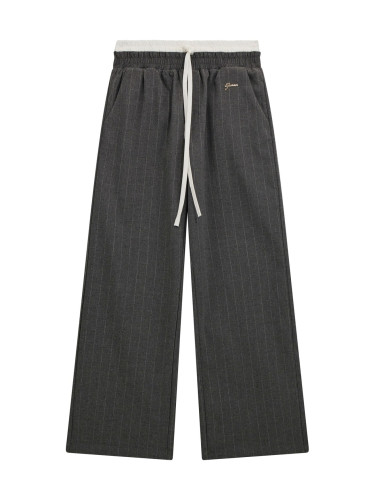 Детски панталон с ластик в талията в цвят графит Guess