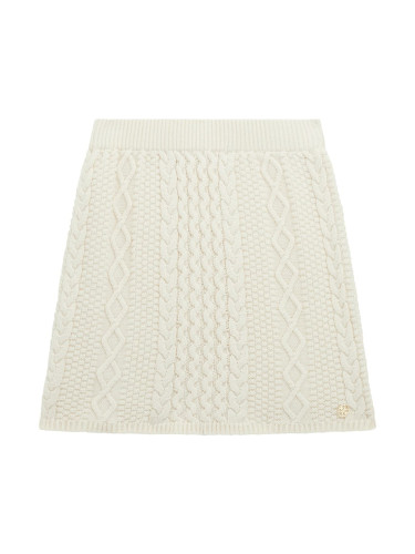 Детска плетена пола в цвят ванилия Guess