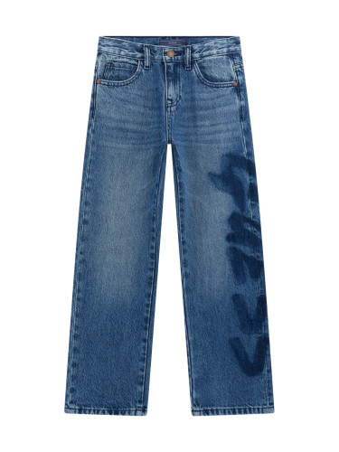 Детски изчистени дънки с надпис Guess