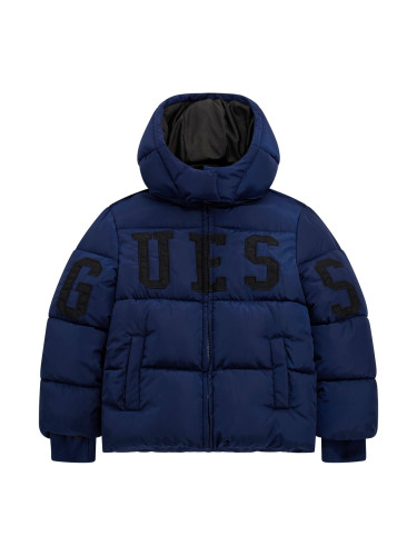 Зимно яке в тъмносин цвят с надпис Guess