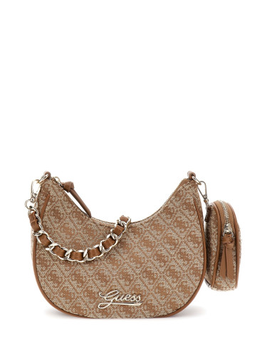 Детска чанта с малък несесер в кафяв цвят Guess