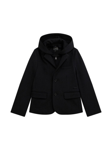 Детско спортно елегантно сако с качулка в черен цвят Guess