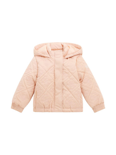 Бебешко зимно яке в цвят пудра Guess